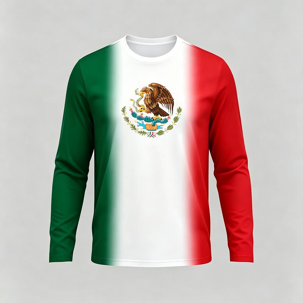 Mexico Themed Printed Long Sle - Mens Fashion Mexico recension och pris