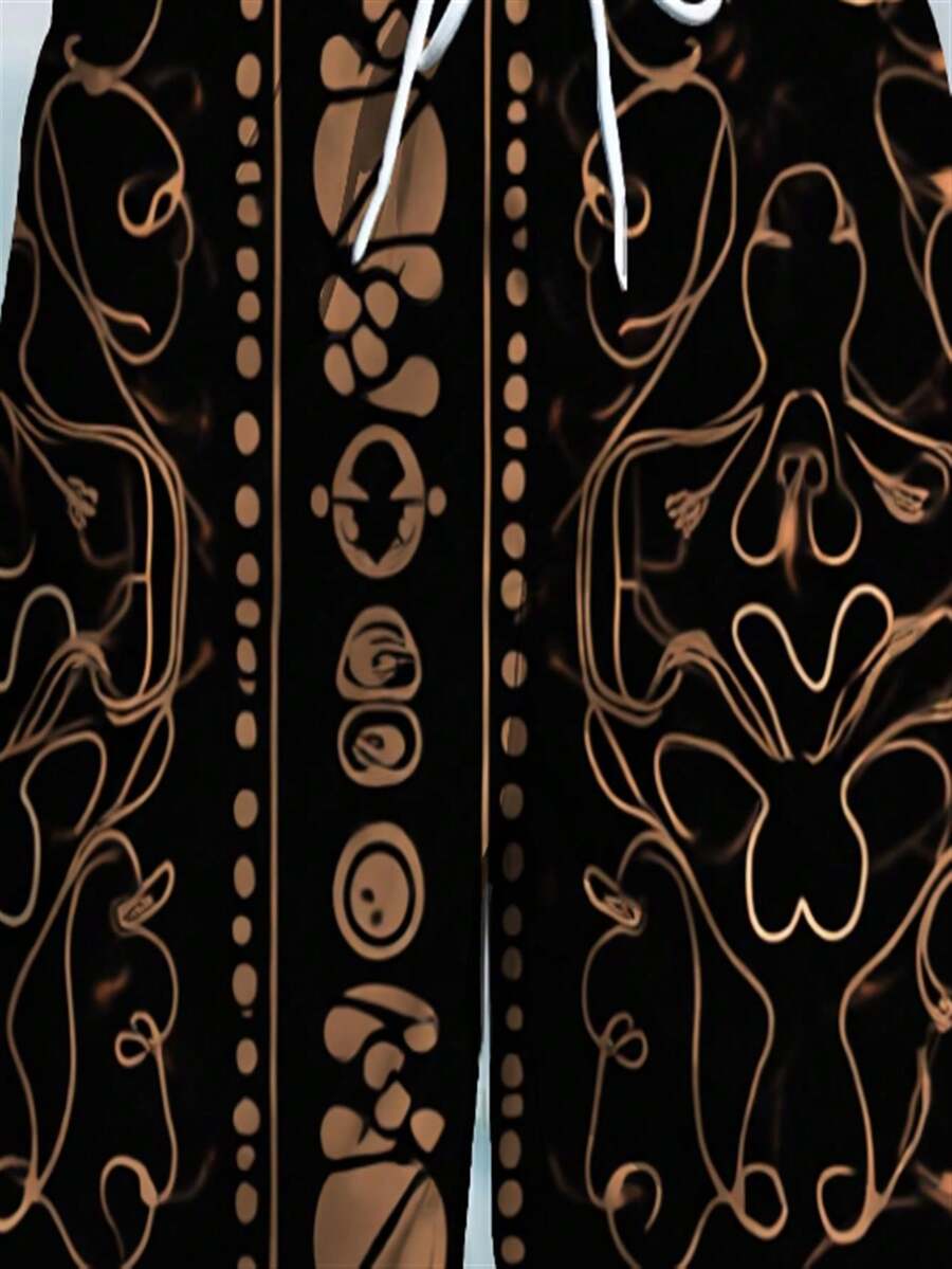 Mens Abstract Geometric Print  - Swim Trunk Shorts recension och pris